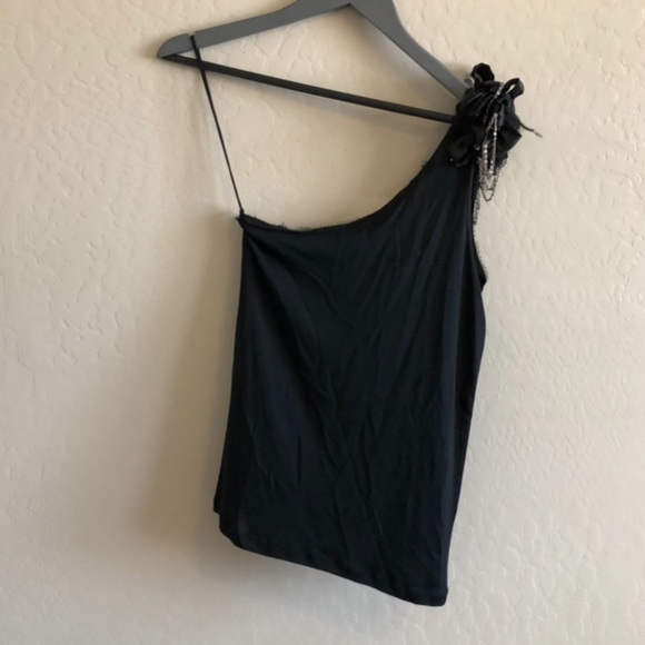 ALICE & Olivia one shoulder embellished top - Picture 9 of 9